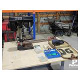 Drill Press, Jigsaw, Router Bits & Pipe Clamps