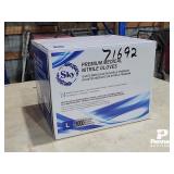 4 Mil Sky Blue Nitrile Gloves L
