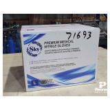 4 Mil Sky Blue Nitrile Gloves L