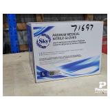 4 Mil Sky Blue Nitrile Gloves L