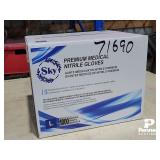4 Mil Sky Blue Nitrile Gloves L
