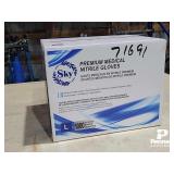 4 Mil Sky Blue Nitrile Gloves L