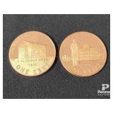 (2) One Ounce Copper Rounds