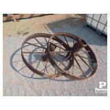 (2) 34' Steel Wheels / Wagon Wheels
