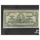 1937 Canadian One Dollar Bill