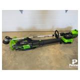Greenworks 80V String Trimmer, Leaf Blower w/ Batt