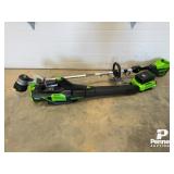 Greenworks 80V String Trimmer, Leaf Blower w/ Batt