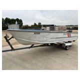 *16-Ft Springbok Aluminum Fishing Boat w/ Trailer