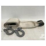 19' Tow Strap w/ D-Ring Shackles 12' Wide