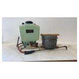 Backpack Sprayer, Roll of Barb Wire
