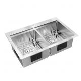 Newport Twin Bowl 33' SS Workstation Sink