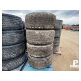 (4) 455/55R22.5 Truck Tractor Drive Tires w/ Rims