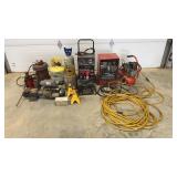 Welder, Battery Booster, Tanks, Compressor, Jacks