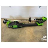 Greenworks 80V String Trimmer, Leaf Blower w/ Batt