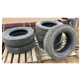 225/70R19.5 Truck Dually Tires (4 Drives, 2 Steer)