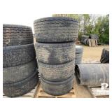 (4) 455/55R22.5 Truck Tractor Drive Tires