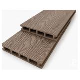 12' Composite Deck Board 3D Wood Grain Golden Teak