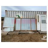 (2) Wood Frame Windows & Front Door