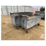 (3) Metal Bins w/ Casters
