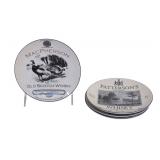 RESTORATION HARDWARE BOXED SET OF 4 WHISKY LABEL PLATES
