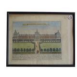 18th c ENGRAVING BETHLEM ROYAL HOSPITAL LONDON