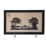 FRAMED HAND CUT TAVERN SILHOUETTE