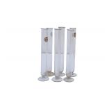 6 ANTIQUE FOOTED GLASS TEST TUBES