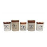 5 FORTNUM AND MASON POTTERY CHEESE CROCKS