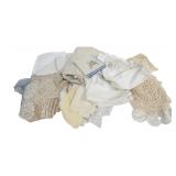 48 MISC. ANTIQUE AND VINTAGE LINENS/TEXTILES