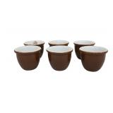 SET OF 6 HALL POTTERY CUSTARD CUPS