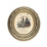 LES MODE PARISIENNES 1868 FASHION PRINT in PERIOD FRAME