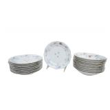 20 HAVILAND BLUE GARLAND CHINA SALAD PLATES AND SOUP BOWLS