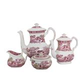 VINTAGE COPELAND SPODE 'SPODE'S TOWER' ENGLAND PORCELAIN TEA AND COFFEE SET