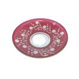 LARGE BOHEMIAN RUBY CUT TO CLEAR CONSOLE BOWL