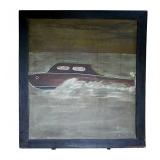 FOLK ART PAINTING WOOD BOAT ATTRIBUTED TO JOSEPH PINCKNEY