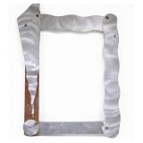 CUSTOM STUDIO BRUSHED ALUMINUM WAVE MIRROR