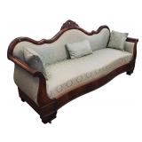AMERICAN EMPIRE 1840s FLAME MAHOGANY SOFA
