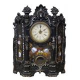 TERHUNE & EDWARDS GOTHIC REVIVAL MOP CAST IRON CLOCK