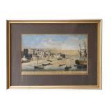 ANTIQUE 18TH C ENGRAVING THE RIVER THAMES JOHN BOYDELL