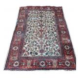 ANTIQUE HAND KNOTTED PERSIAN HERIZ WOOL RUG