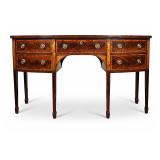 BAKER FURNITURE HISTORIC CHARLESTON BOW FRONT SIDEBOARD
