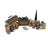 ANTIQUE EDISON STANDARD PHONOGRAPH WITH 12 CYLINDER RECORDS