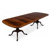 DREXEL HERITAGE GEORGIAN FLAME MAHOGANY DINING TABLE