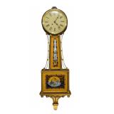 ANTIQUE EGLOMISE BANJO CLOCK CHARLESTON