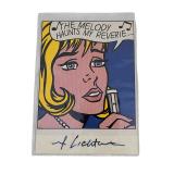 SIGNED ROY LICHTENSTEIN POSTCARD 1981 THE MELODY