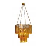 CURREY & COMPANY 30' MANTRA GOLD LEAF CHANDELIER