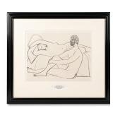 PICASSO MAN AND WOMAN LITHO PRINTED & PUBLISHED 1980 PARIS
