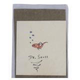 DR. SEUSS SIGNED DRAWING RED FISH