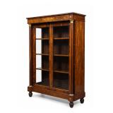 EXCEPTIONAL ENGLISH REGENCY INLAID BOOKCASE