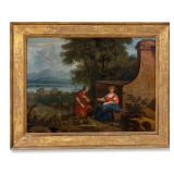 LARGE OLD MASTER DUTCH OIL ON CANVAS SHEPHERD